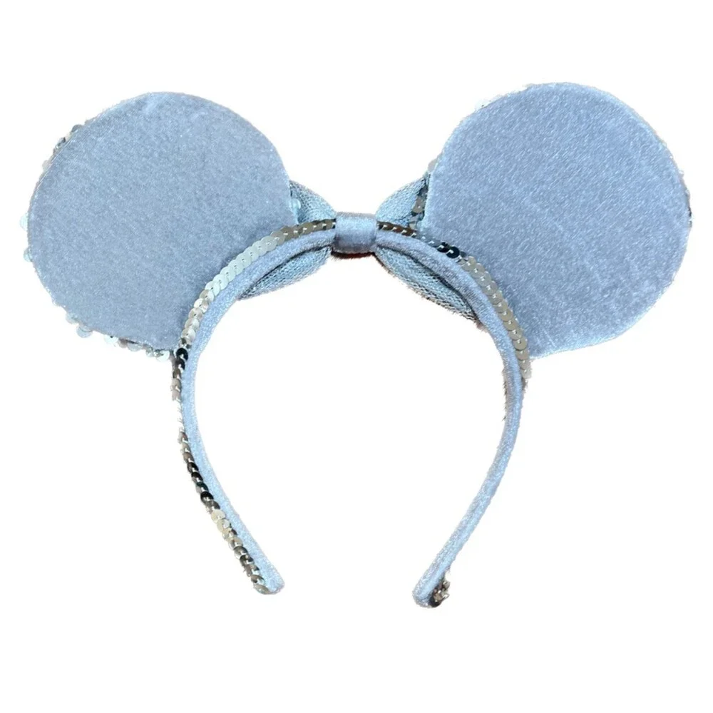 Y2K Silver Sequin Minnie Ears